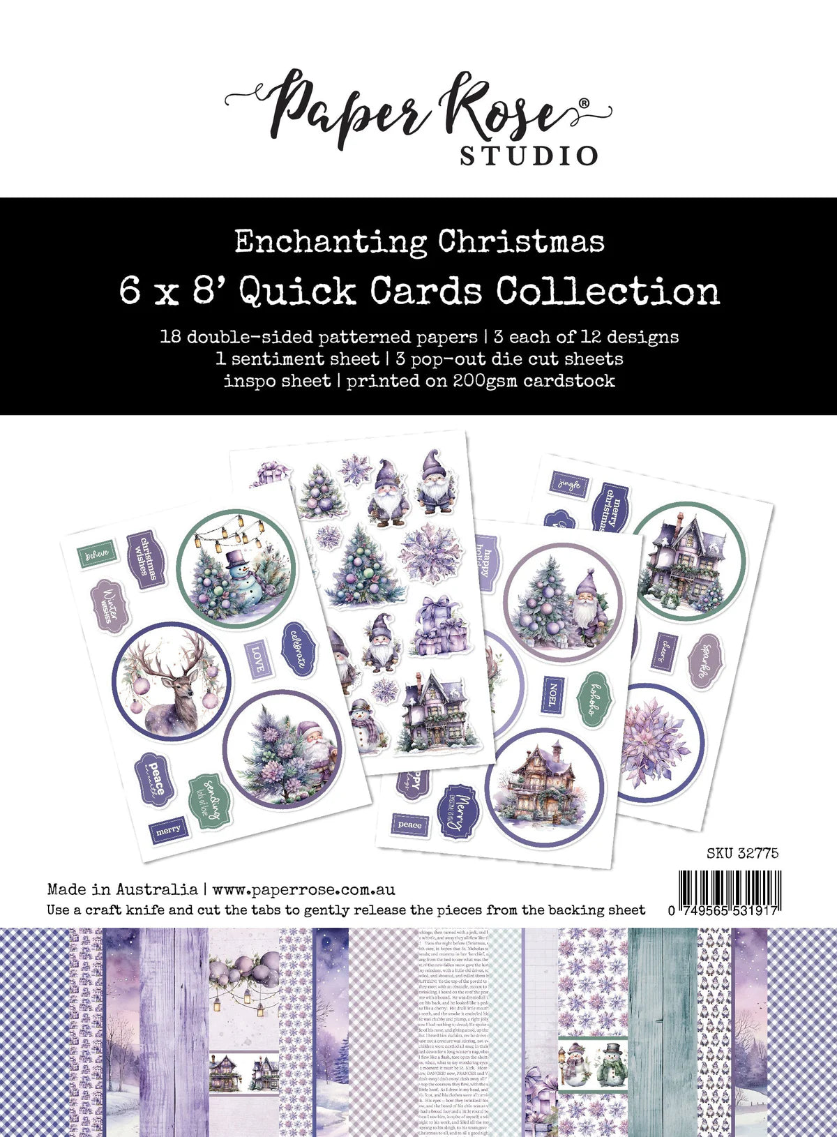 Paper Rose Studio Enchanting Christmas 6x8" Quick Cards Collection